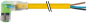 Konektor M8 żeński 90° z wolnym końcem przewodów 