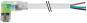 Konektor M8 żeński, kątowy z LED z wolnym końcem przewodów 